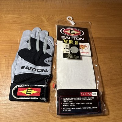 1  New RH Easton VRS Adult Batting Glove S- Black/Gray Left Hand 