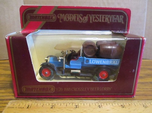 Matchbox Y-26 1918 Crossley Beer Lorry Delivery Truck Models of Yesteryear 1:47 - Picture 1 of 12