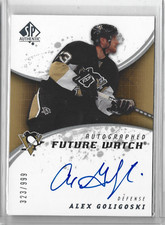 ALEX GOLIGOSKI 2008-09 SP Authentic Future Watch Rookie Auto Autograph /999