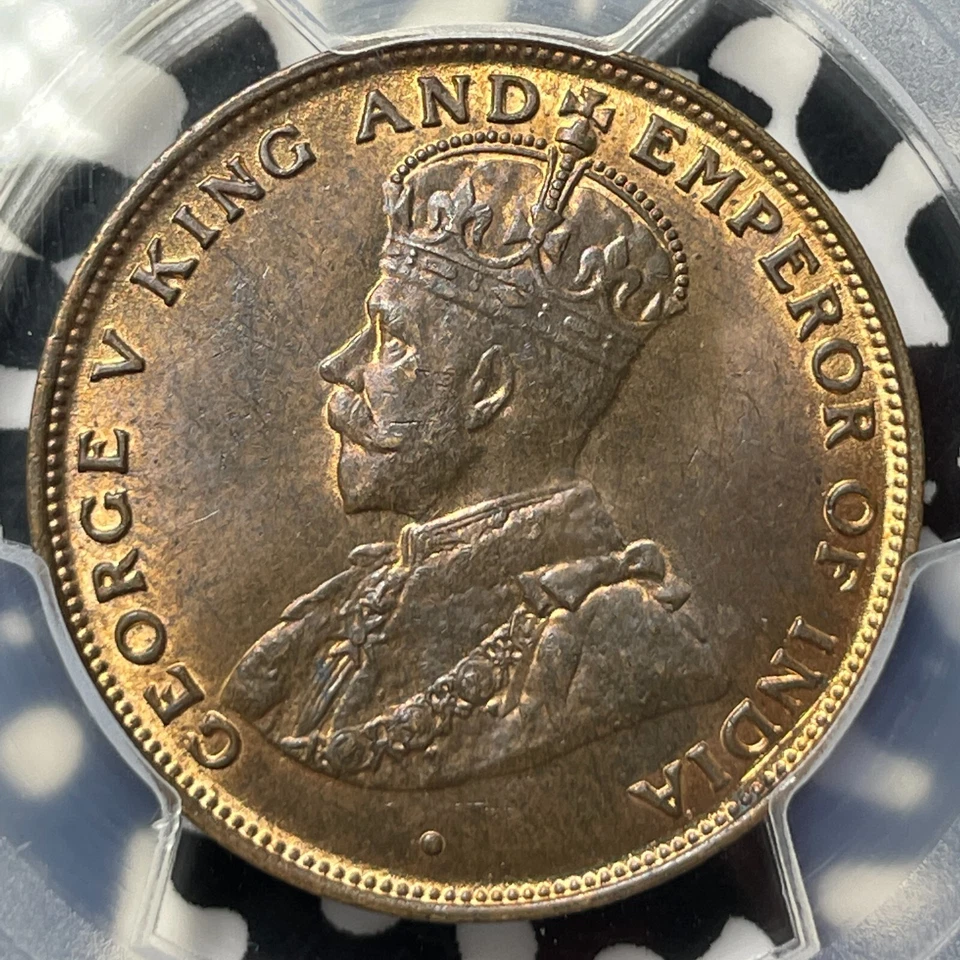 1924 Hong Kong 1 Cent PCGS MS64RB Lot#G9248 Choice UNC! - Image 3 of 4