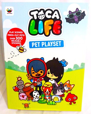 Toca Life Pet Playset (Toca Boca) Play Scenes + Press out Pets 300+ Stickers OOP