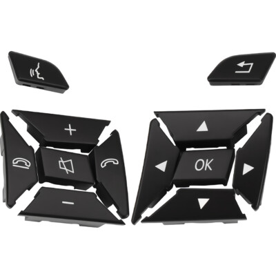 Pair Steering Wheel Control Button Multi Switch Cap For Mercedes C-Class E-Class