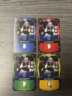 2024 UNO NFL Elite Dak Prescott #140 4 Color Base Set with SP Cowboys