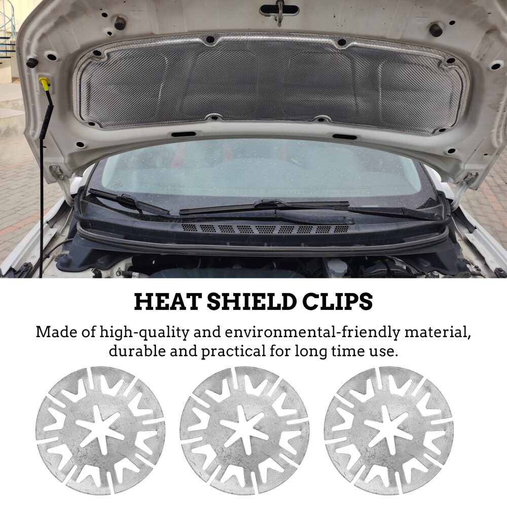 100Pcs Heat Shield Clips Car Cover Shield Piece Car Cover Steel Clip eBay
