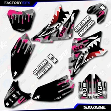Gray & Pink Savage Racing Graphics Kit fits 06-25 YAMAHA TTR50 TTR 50 decal