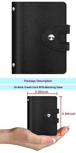 30-Slots Credit Card RFID-Blocking Case Security Wallet for Men Women USA Seller - Picture 2 of 3