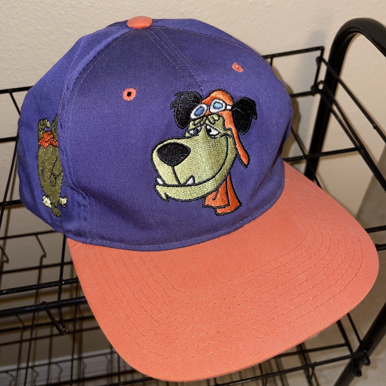 Vintage 90s Muttley Cartoon Block Head SnapBack Hat A… Gem