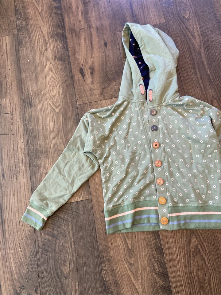 Chaqueta con Capucha Matilda Jane Willow Dot Usada en Excelente Condición Niñas Corazón a Corazón Verde Talla 10 Foto 3 de 4