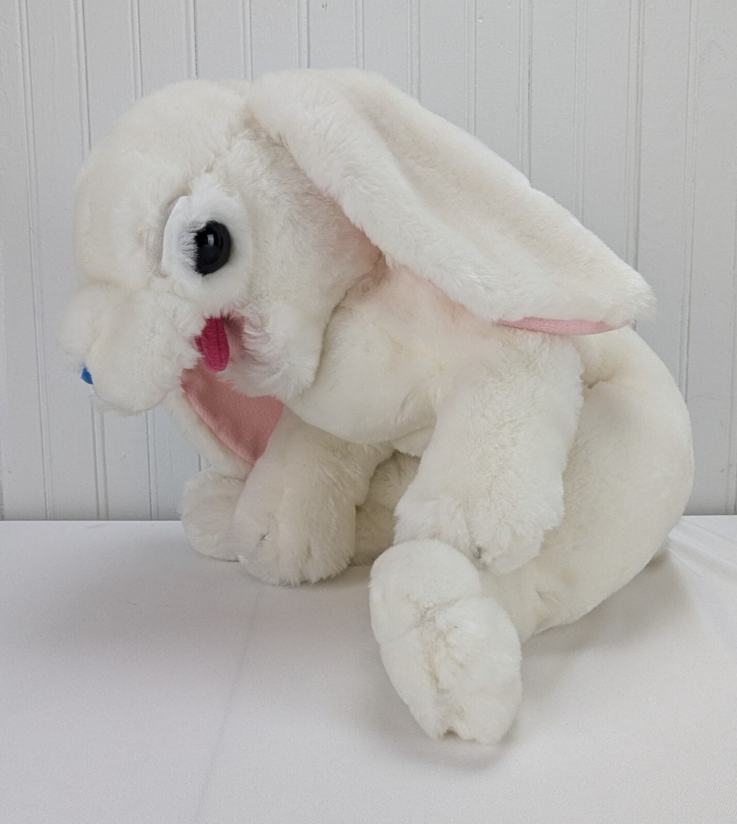 Vintage Commonwealth White Rabbit Plush Full Body Bunny Puppet 17