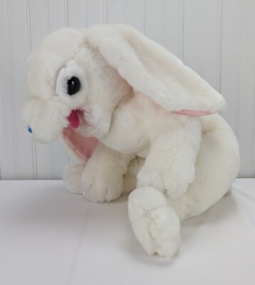 Vintage Commonwealth White Rabbit Plush Full Body Bunny Puppet 17