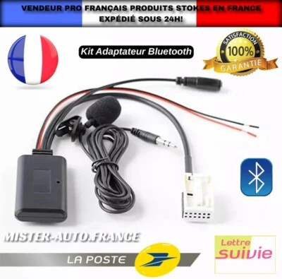 KIT ADAPTATEUR BLUETOOTH★CITROEN C2 C3 C4 C5 C6 C8 BERLINGO JUMPY ✅RD4+MICRO T03