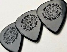 Jim Dunlop Delrin 500 Prime Grip 2.0mm Guitar 3 Picks