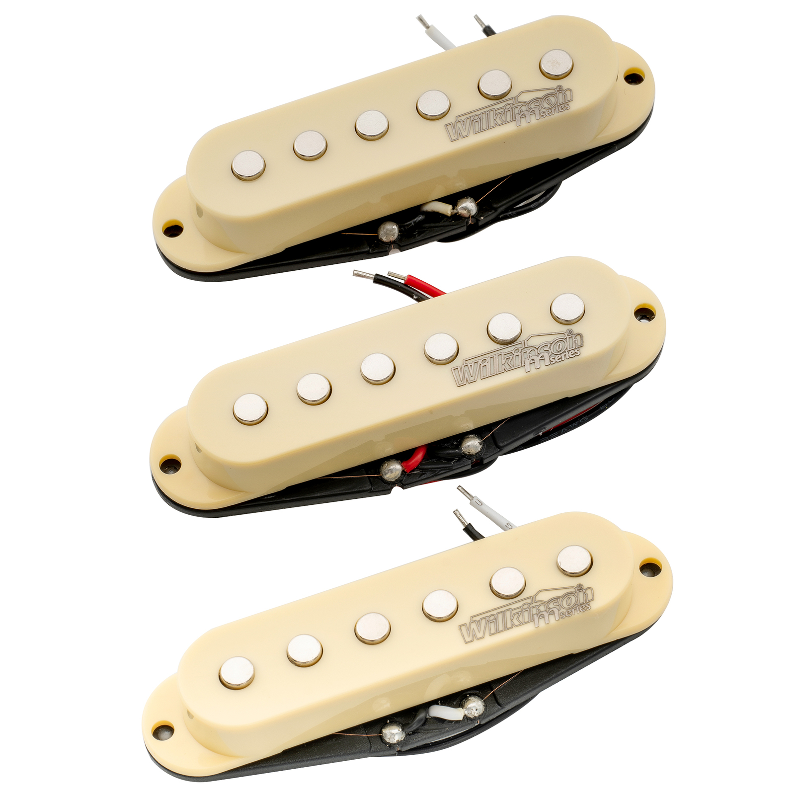 Wilkinson Cream High Output Ceramic Single Coil Pickups Set For Strat