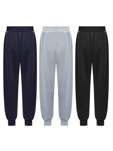 Kids Boys Sweatpants Comfortable Sport Elastic Waistband Pants Solid Color Fit - Picture 11 of 27
