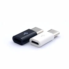 2 Pack Micro USB to Type C Adapter Converter Micro-B to USB-C Connector USA