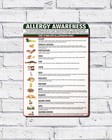 Metal Wall Sign - Food Allergy Notice V2 Nutrition Notice Information Restaurant