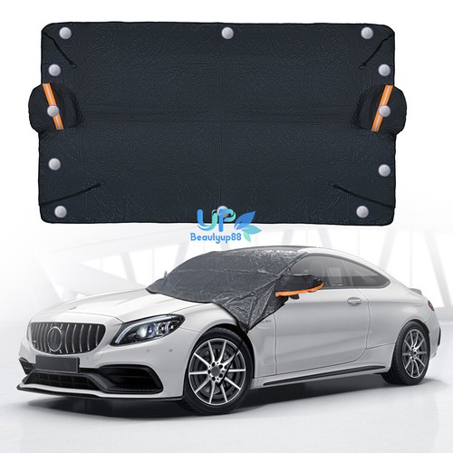 Kancokit Car Windshield Cover Protector Winter Snow Ice Rain Dust Frost Guard Sun Shade, Size: 76 In, Silver