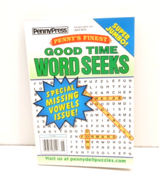 Penny Press Good Time Word Seeks Puzzle Book 148 Puzzles Penny's Finest Jumbo
