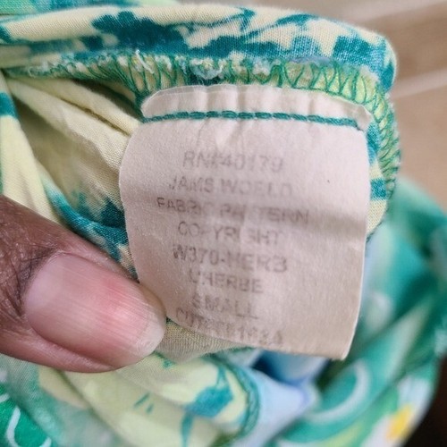 Jams World Hawaiian Green Maxi Dress Size S Les Marguerites - Picture 5 of 7