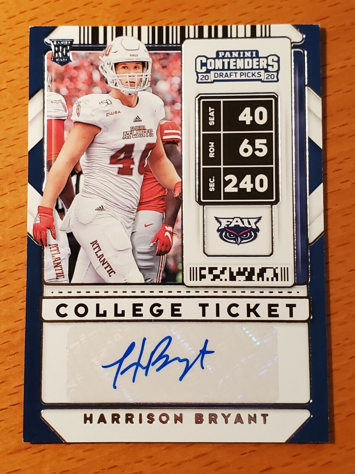 2020 Contenders Draft #180 Harrison Bryant FAU Browns Rookie TE