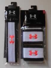 Under Armour Striped Performance Terry 1 Headband and 1 Pair of Wristbands