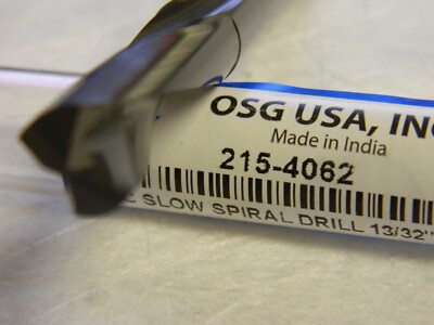 OSG 13/32'' 135° Spiral Flute Solid Carbide Screw Machine Drill Bit