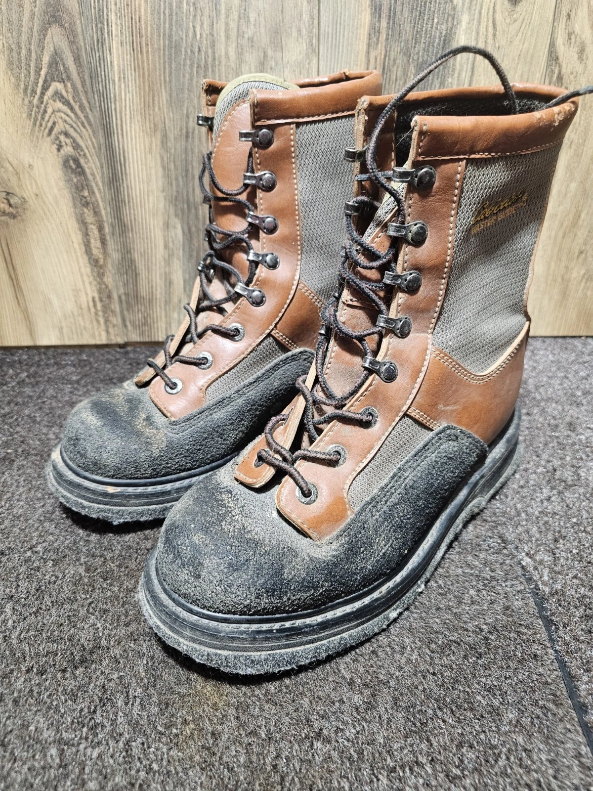 Cabelas Master Guide Fly Fishing Boots Felt Bottom Wading Size 8 Men's
