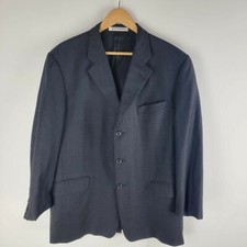 Hickey Freeman Ltd. union made in USA wool blazer black solid sz 44R