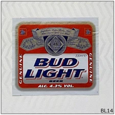 Genuine Bud Light Beer Label (BL14)