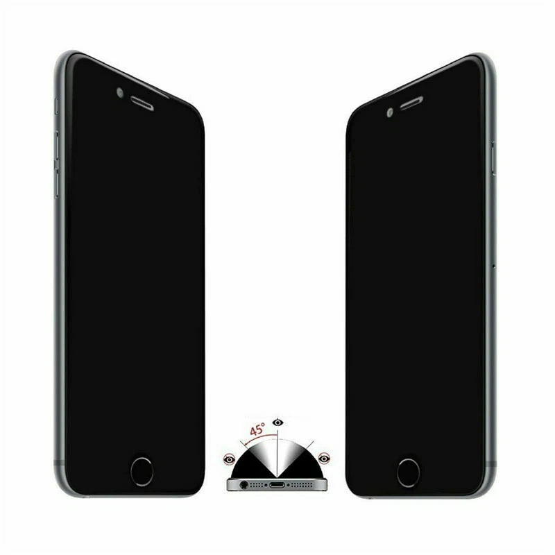 2-Pack For iPhone 5 6 7 8 Plus Privacy Anti-Spy Tempered Glass Screen Protector - Image 4 of 4