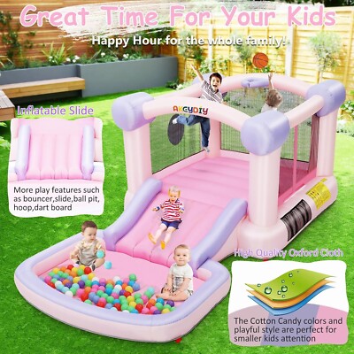 Inflatable Bounce House w/Slide Blower Included Bouncy House Castle Boys&Girls 