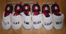 Womens Mens Dearfoams HONEY COZY SLEEPY BEAR Slippers Sz 7/8 9/10 11/12 NWT