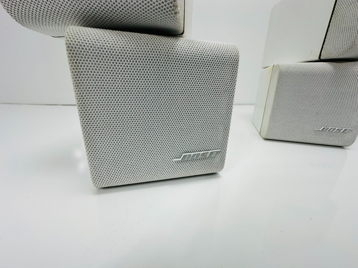 2 Bose Lifestyle Acoustimass Jewel Double Cube Speakers White
