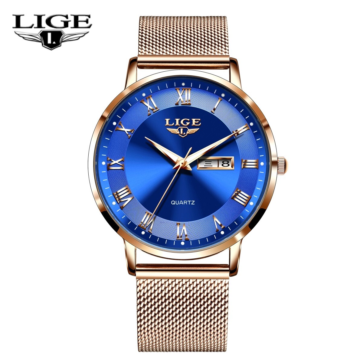 Women\'s Analog Quartz Stainless Steel Dress Watch with Date Display Amazon.com: Gosasa Luxury Women main image 4