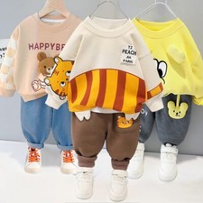 Children's clothing baby two piece setspring and autumn new cartoon leisure
