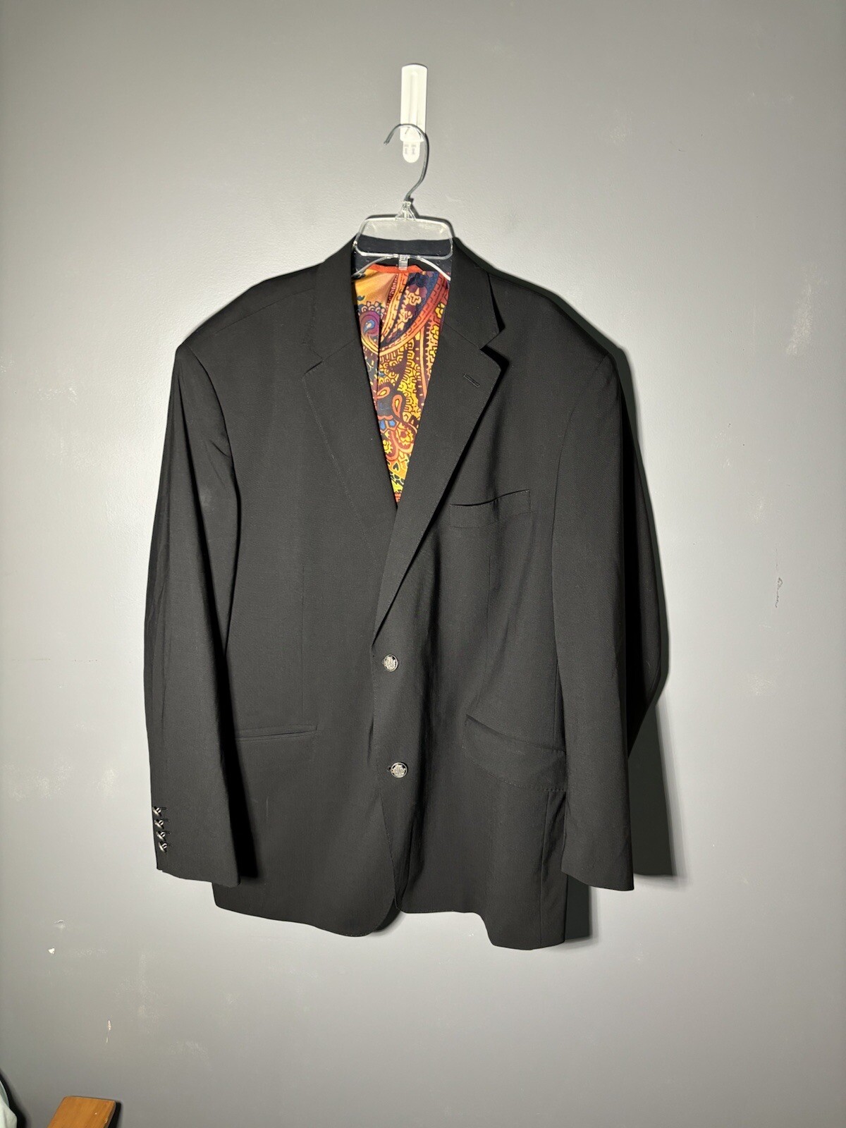 Robert Graham Wool Blend Patterned Lining Blazer … - image 1