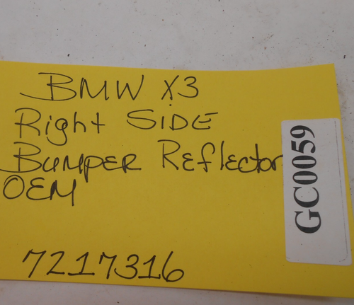 Luz reflectora de parachoques lateral derecho BMW X3 OEM 7217316 GC0059 - Imagen 5 de 5