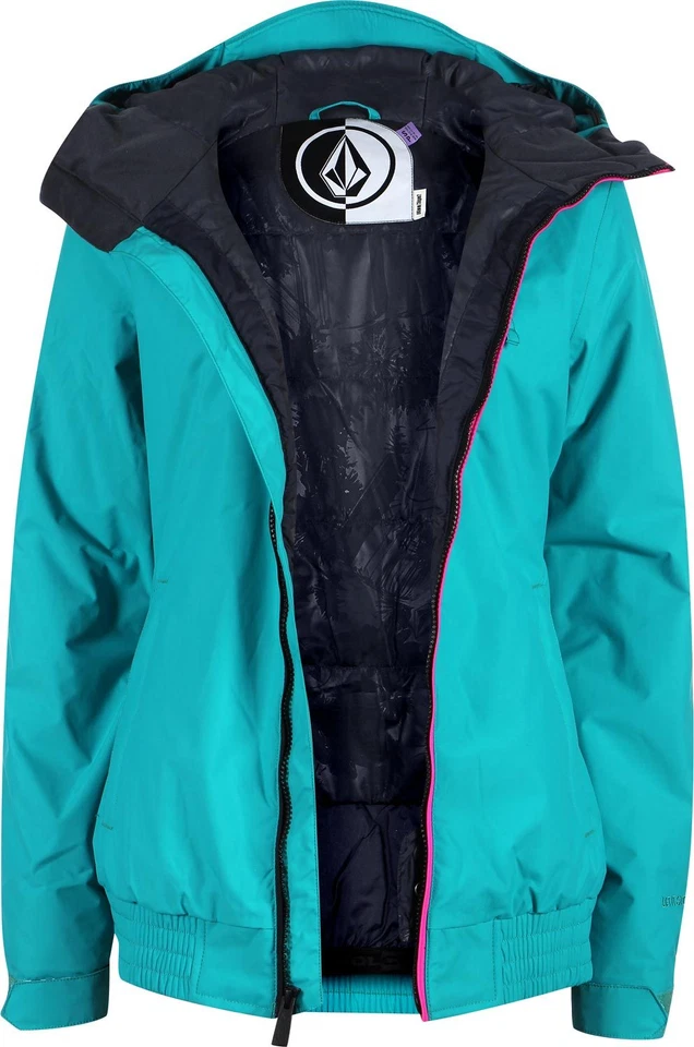 Volcom Panorama Insulated Jacket Womens 8k Waterproof XXS Teal - Image 4 of 4
