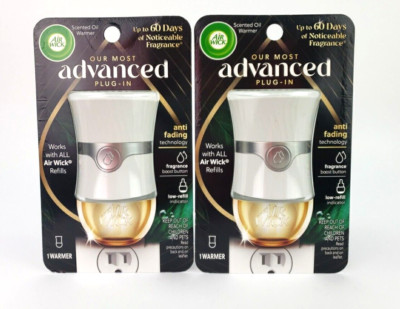 2 Air Wick Advanced Plug-In Scented Oil Refill Warmer w Fragrance Boost Button