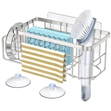 4in1 Sponge Holder For Kitchen Sink Kitchen Sink Organizers And Storage With Adh
