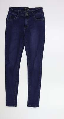 Zed Jeans Damen Schwarz Baumwollmischung Skinny Jeans Größe 12 L29