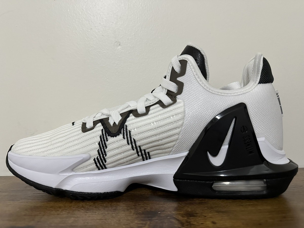 NIKE LEBRON WITNESS 6 TB WHITE BLACK DO9843-100 ATHLETIC SHOES