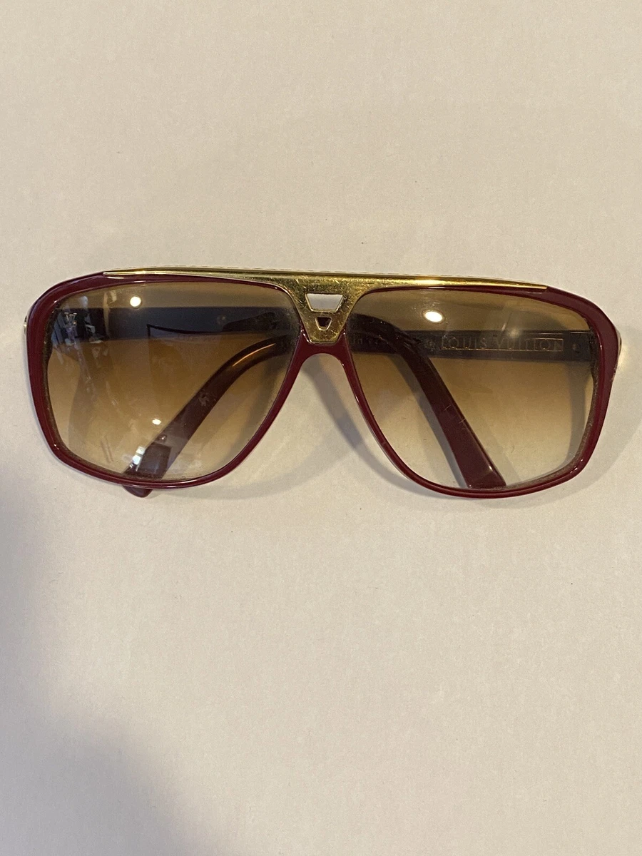 LOUIS VUITTON WHITE FRAME X GOLD EVIDENCE VINTAGE RARE