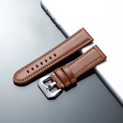 Uhrenarmband Vollleder Armband 20 22 24 26 mm Ziernaht Universell Ersatzband Uhr