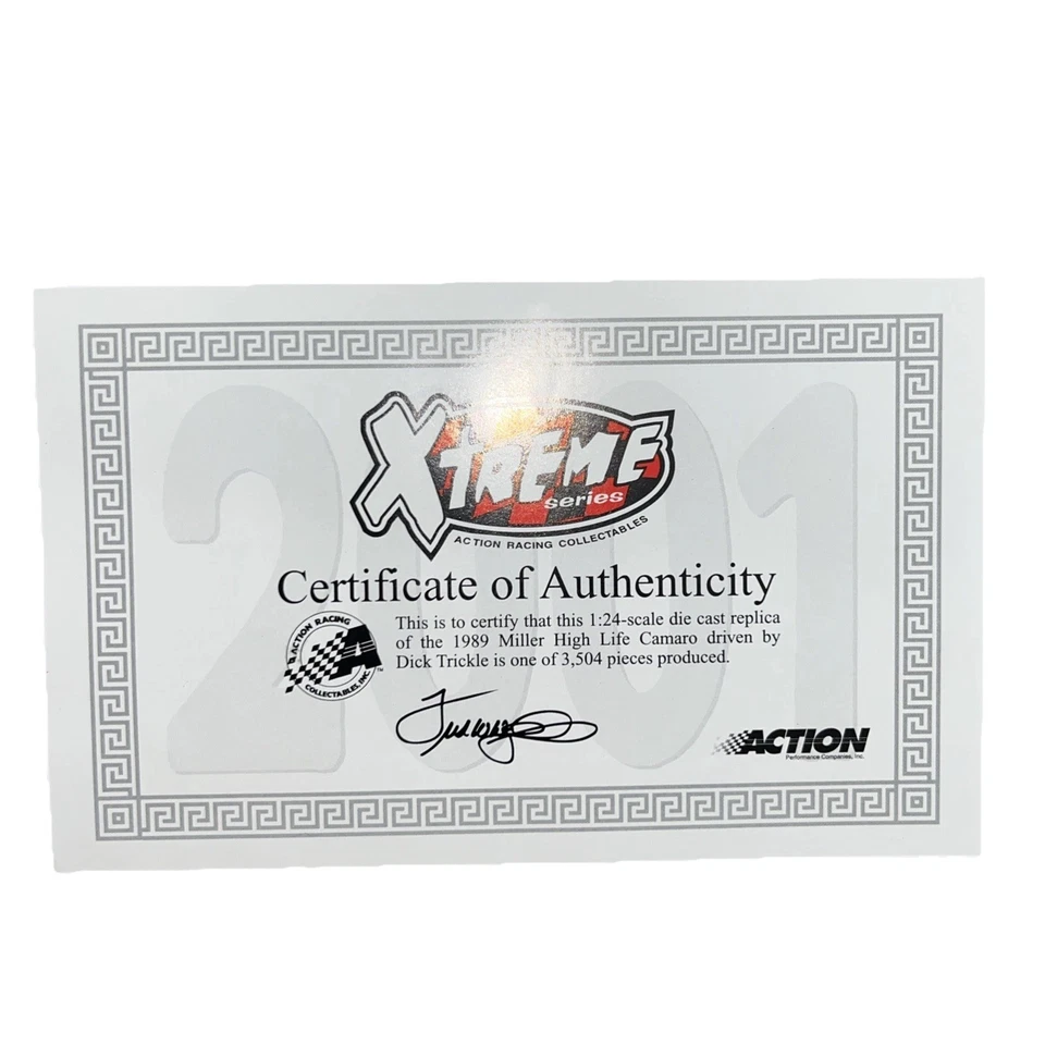 Camaro Xtreme 2001 Dick Trickle Action Xtreme 1/24 #99 Miller High Life 1989 Foto 4 de 4
