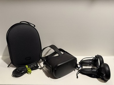 Meta Oculus Quest 1 Standalone VR w/ Travel Case Charger Controller Grips