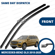 Front Windscreen 26" 22" Flat Aero Wiper Blades Pair for Mercedes-Benz GLS 15-20