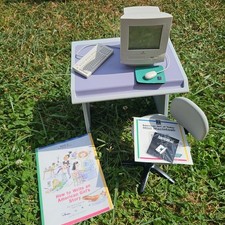 VTG Retired American Girl Mini Apple Macintosh Computer Desk Chair Tested