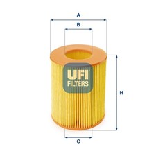 Luftfilter UFI 27.355.00 Filtereinsatz f&uuml;r 414 KLASSE MERCEDES W168 VANEO 700