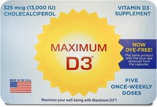 13,000 IU, 5 Capsules Total 5-Week Supply  Packaging May Vary 